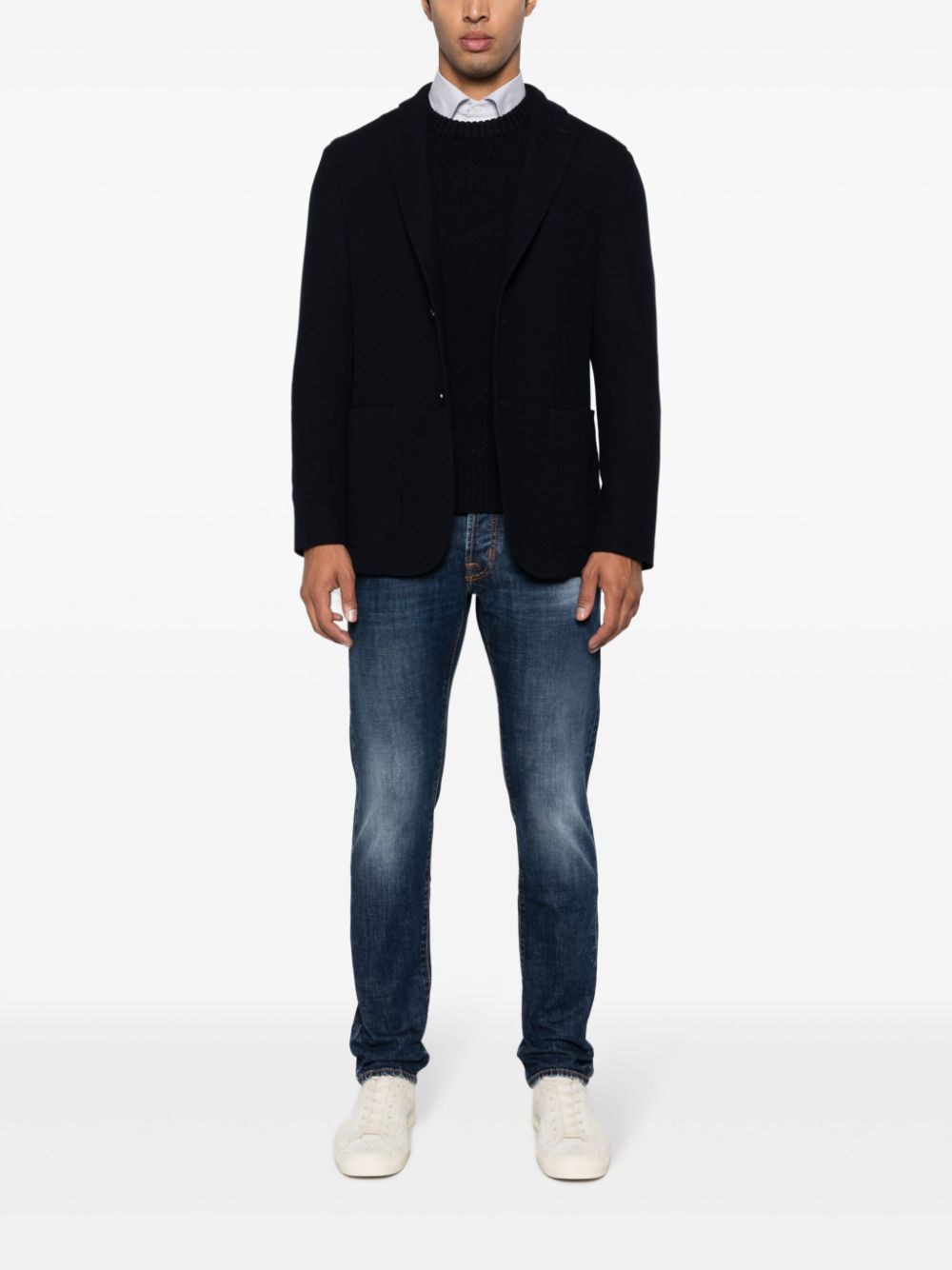 Maison-Kitsune Jacob Cohën Stonewashed straight-leg Jeans Blue Men Regular & Straight-Leg Jeans