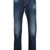 Maison-Kitsune Jacob Cohën Stonewashed straight-leg Jeans Blue Men Regular & Straight-Leg Jeans