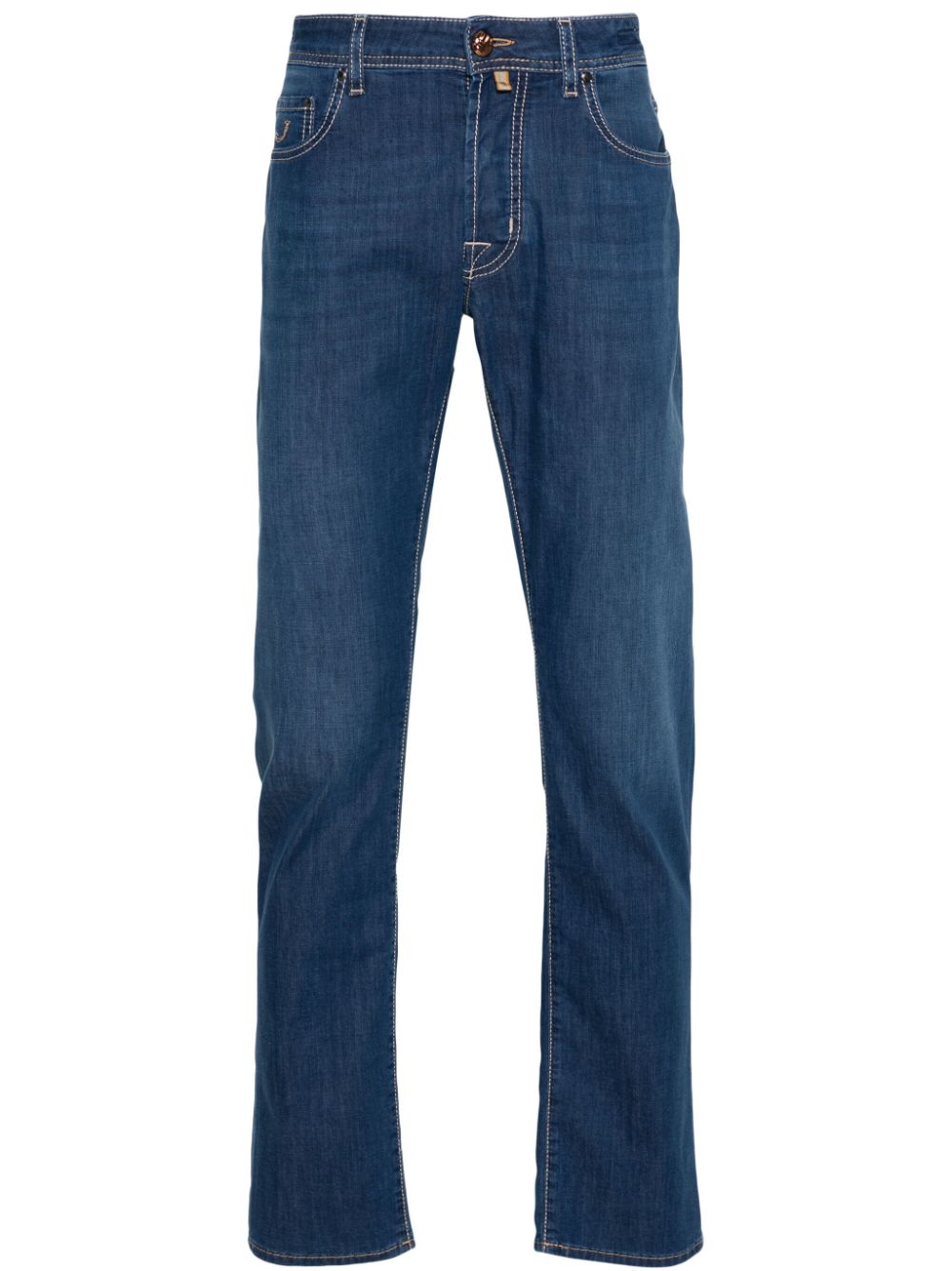 Maison-Kitsune Slim-Fit Jeans Men Jacob Cohën mid-rise slim-fit Jeans Blue