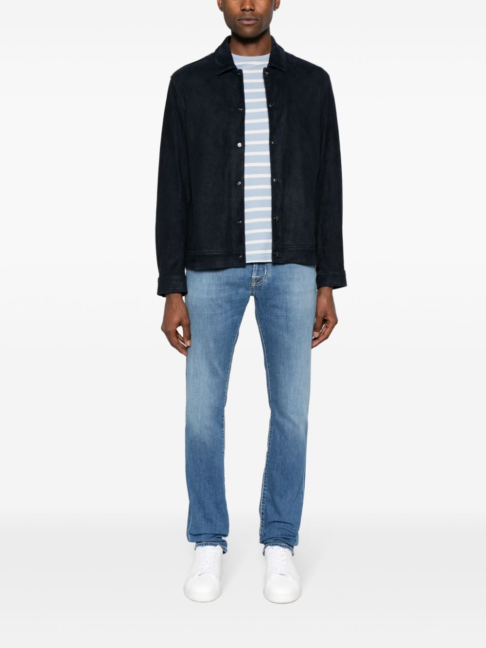 Men Slim-Fit Jeans Maison-Kitsune Jacob Cohën Bard slim-cut Jeans Blue