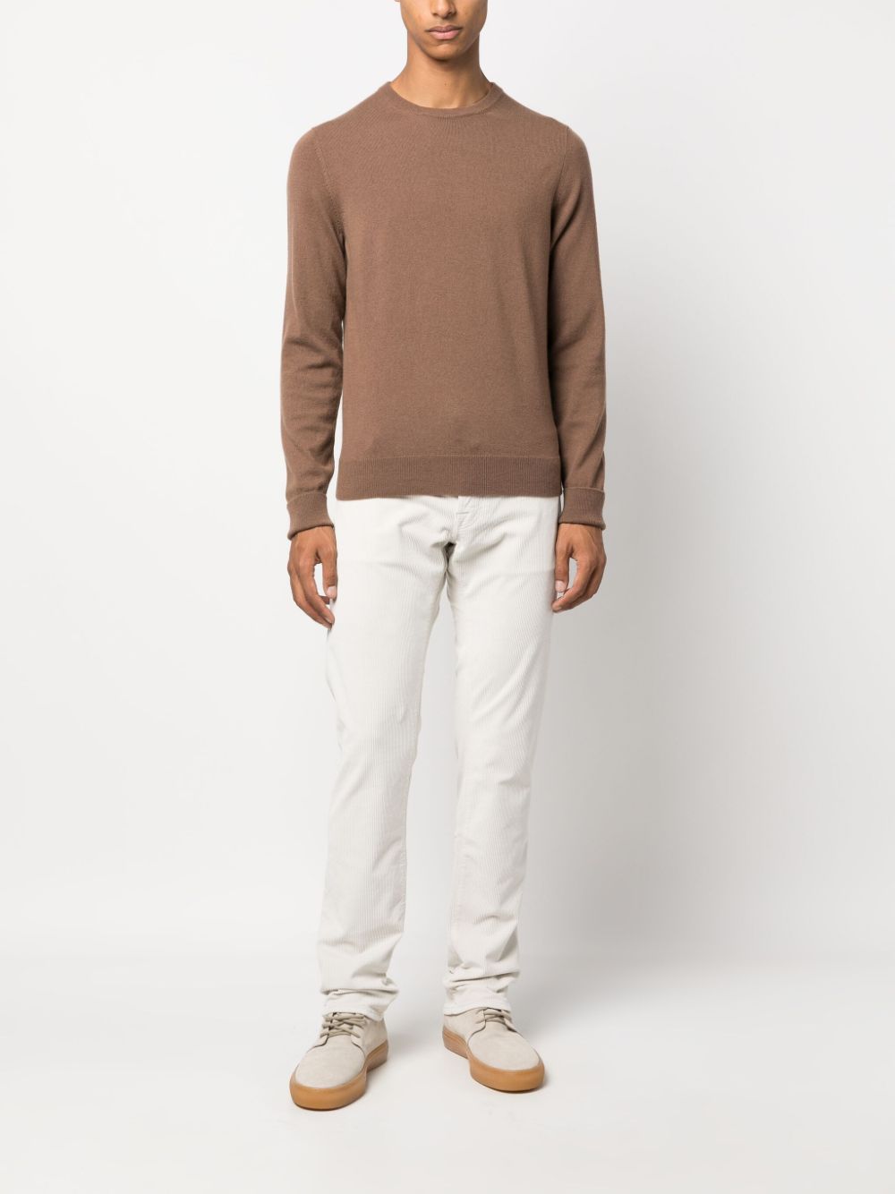 Maison-Kitsune Regular-Fit & Straight Leg Pants Men Jacob Cohën Nick mid-rise Corduroy Jeans Neutrals