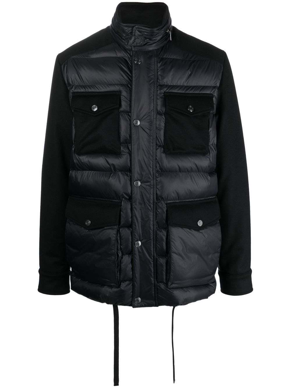 Jacob Cohën drawstring-hem Padded Coat Black Maison-Kitsune Men Down Jackets