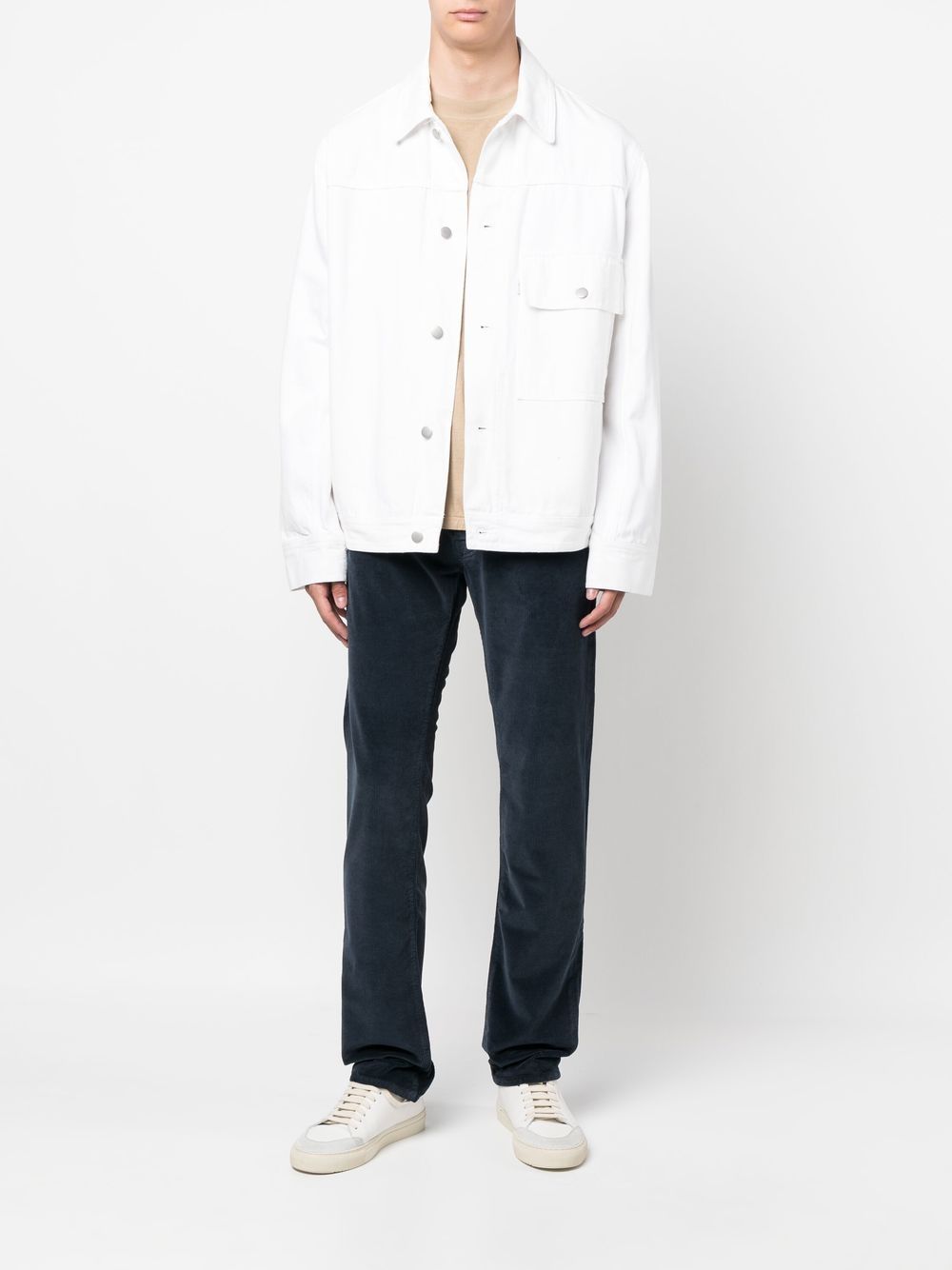 Jacob Cohën Corduroy straight-leg Trousers Blue Men Regular-Fit & Straight Leg Pants Maison-Kitsune