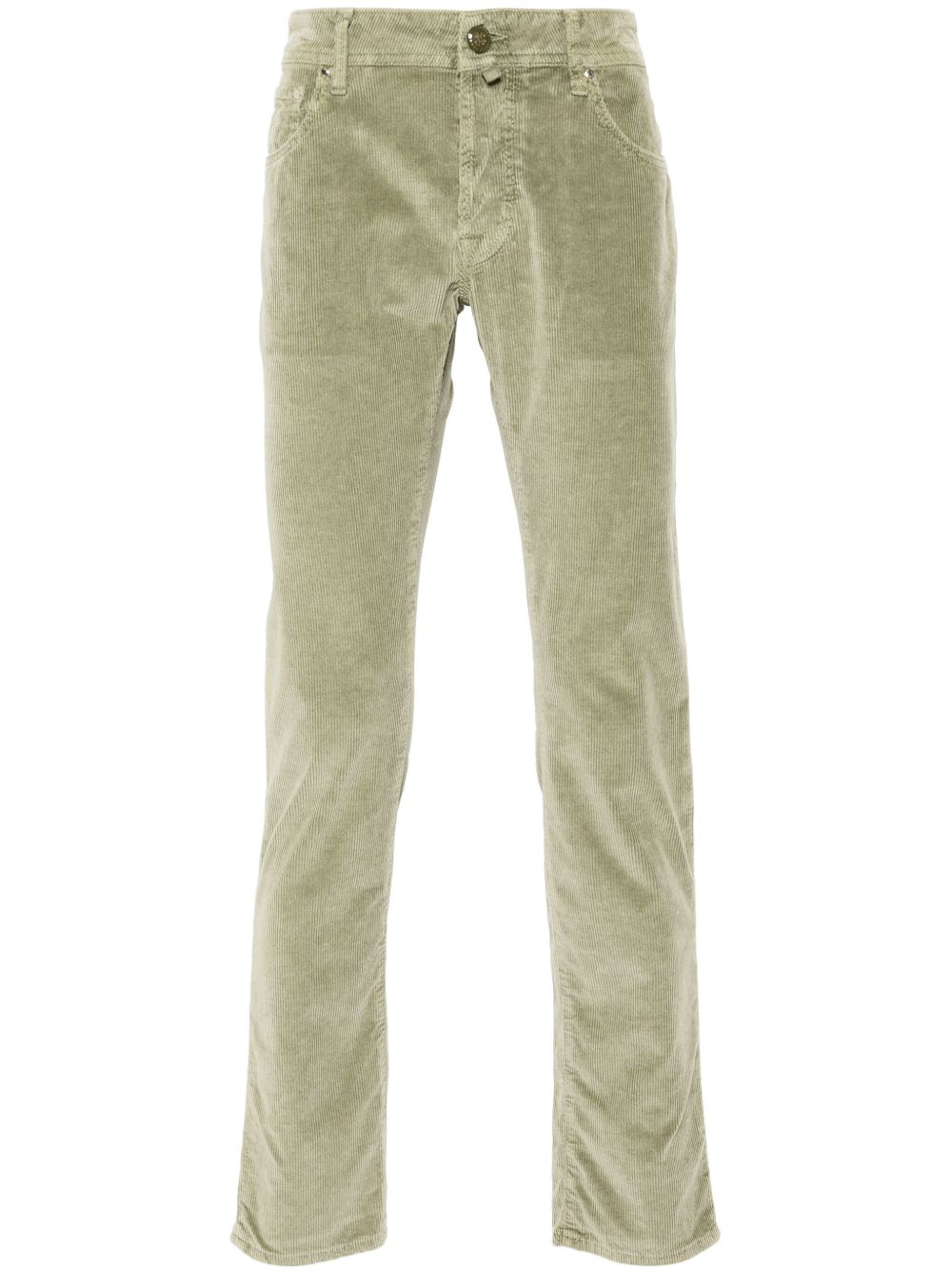 Jacob Cohën Nick Trousers Green Men Tapered Pants Maison-Kitsune