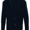 Maison-Kitsune Cardigans Men Jacob Cohën Knitted Blazer Blue