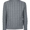 Men Knitted Sweaters Maison-Kitsune Jacob Cohën cable-knit Jumper Grey