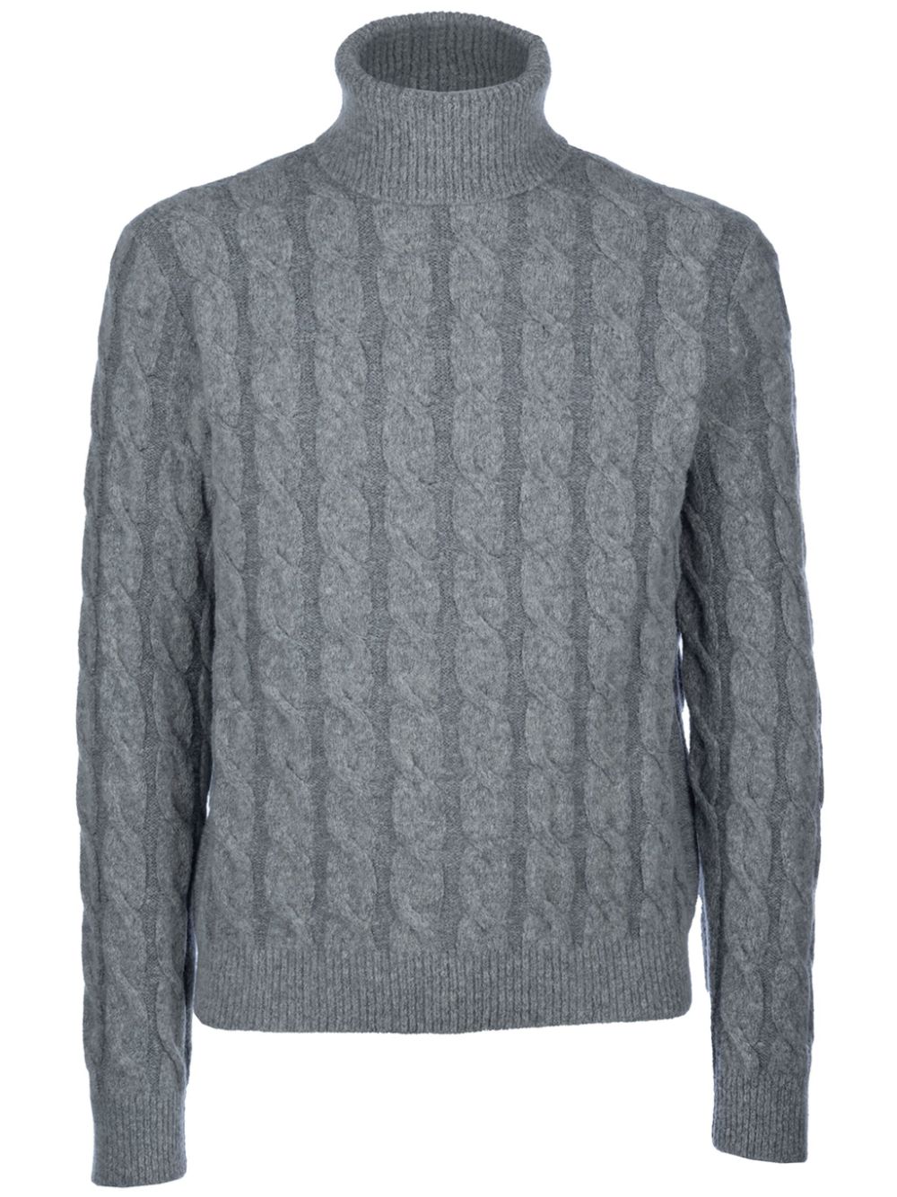 Men Knitted Sweaters Maison-Kitsune Jacob Cohën cable-knit Jumper Grey