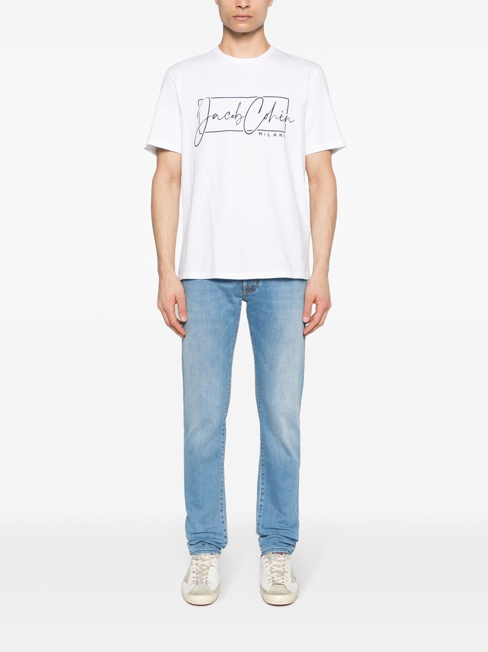 Jacob Cohën Nick mid-rise slim-fit Trousers Blue Men Slim-Fit Jeans Maison-Kitsune