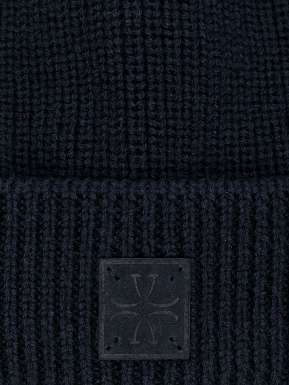 Maison-Kitsune Hats Men Jacob Cohën logo-patch Beanie Hat Blue