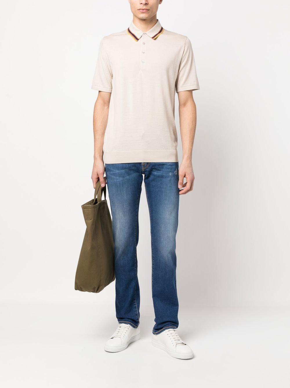Maison-Kitsune Regular & Straight-Leg Jeans Men Jacob Cohën mid-rise Straight Leg Jeans Blue