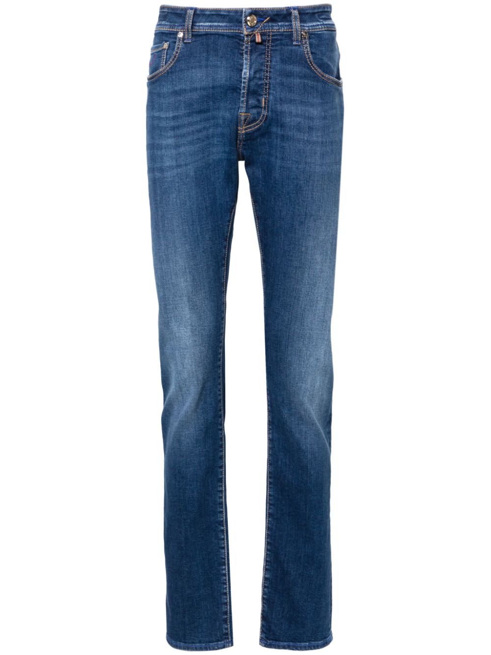 Men Slim-Fit Jeans Maison-Kitsune Jacob Cohën Bard LTD low-rise slim-fit Jeans Blue