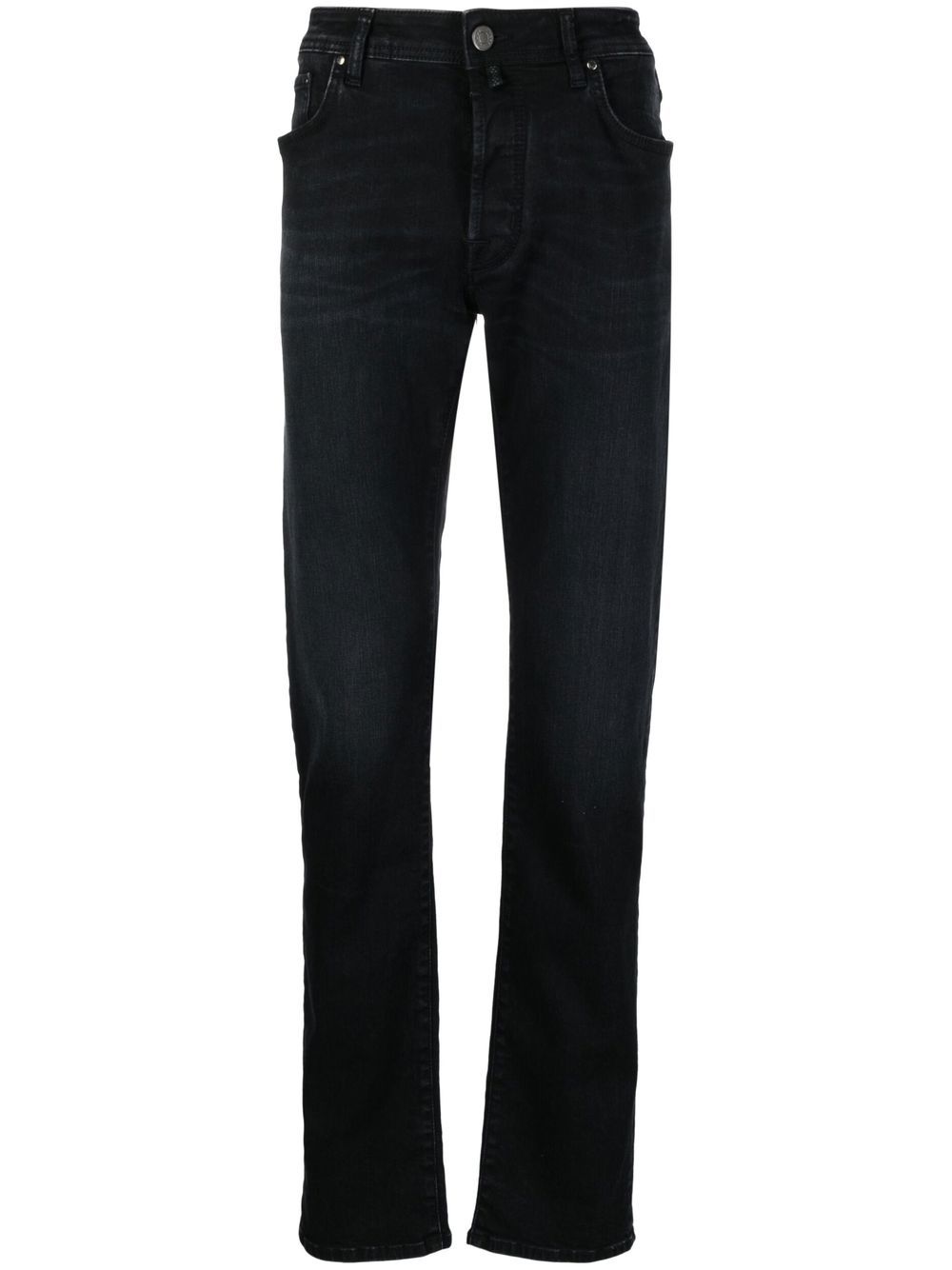 Jacob Cohën logo-patch straight-leg Jeans Black Maison-Kitsune Men Regular & Straight-Leg Jeans