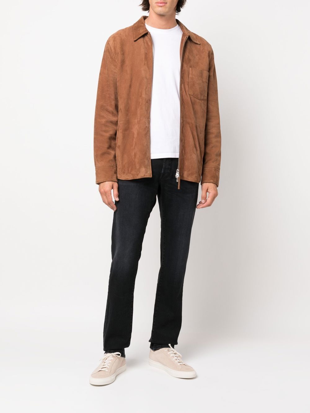 Jacob Cohën logo-patch straight-leg Jeans Black Maison-Kitsune Men Regular & Straight-Leg Jeans