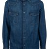 Jacob Cohën Camicie Denim Shirt Blue Men Shirts Maison-Kitsune
