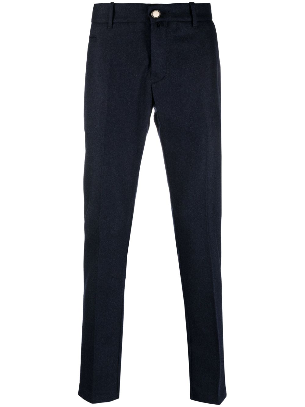 Maison-Kitsune Jacob Cohën skinny-cut Virgin wool-blend Trousers Blue Men Skinny Pants