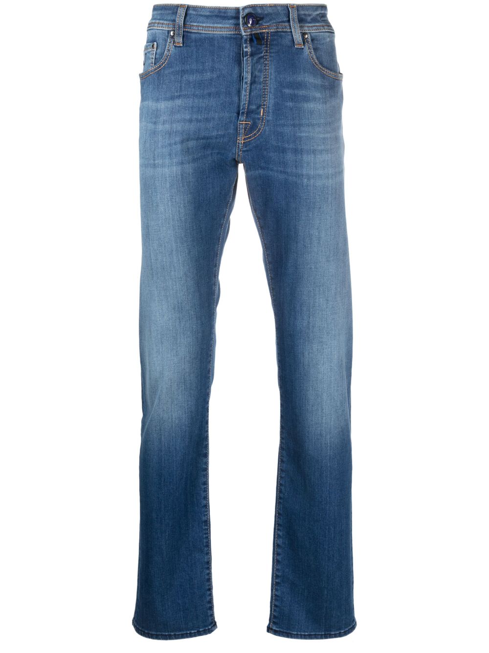 Jacob Cohën Stonewashed straight-leg Cotton Jeans Blue Maison-Kitsune Men Regular & Straight-Leg Jeans