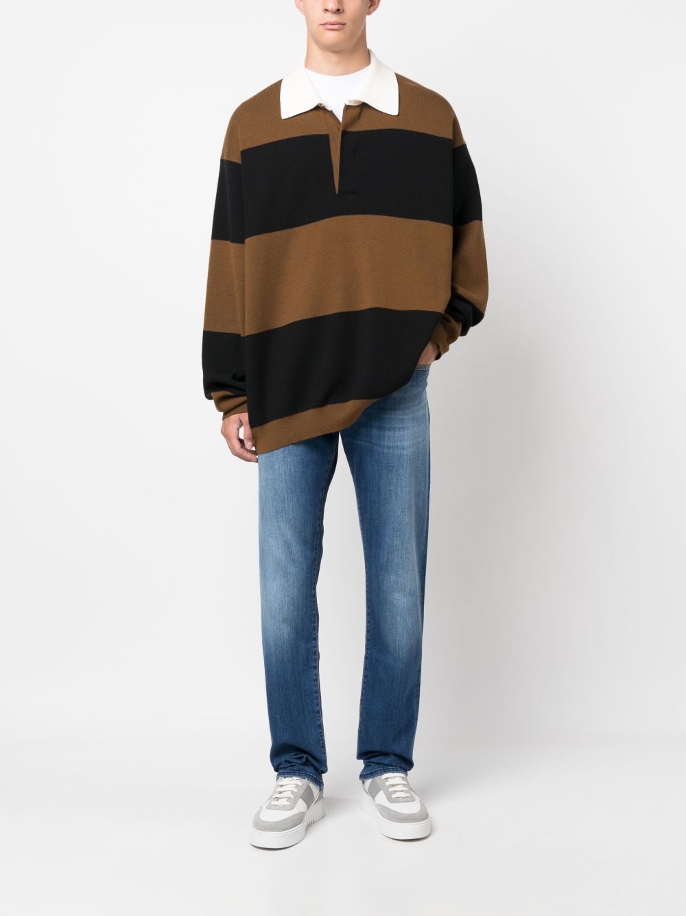 Jacob Cohën Stonewashed straight-leg Cotton Jeans Blue Maison-Kitsune Men Regular & Straight-Leg Jeans