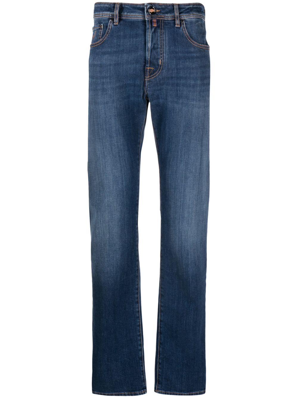Maison-Kitsune Slim-Fit Jeans Men Jacob Cohën logo-patch slim-cut Jeans Blue