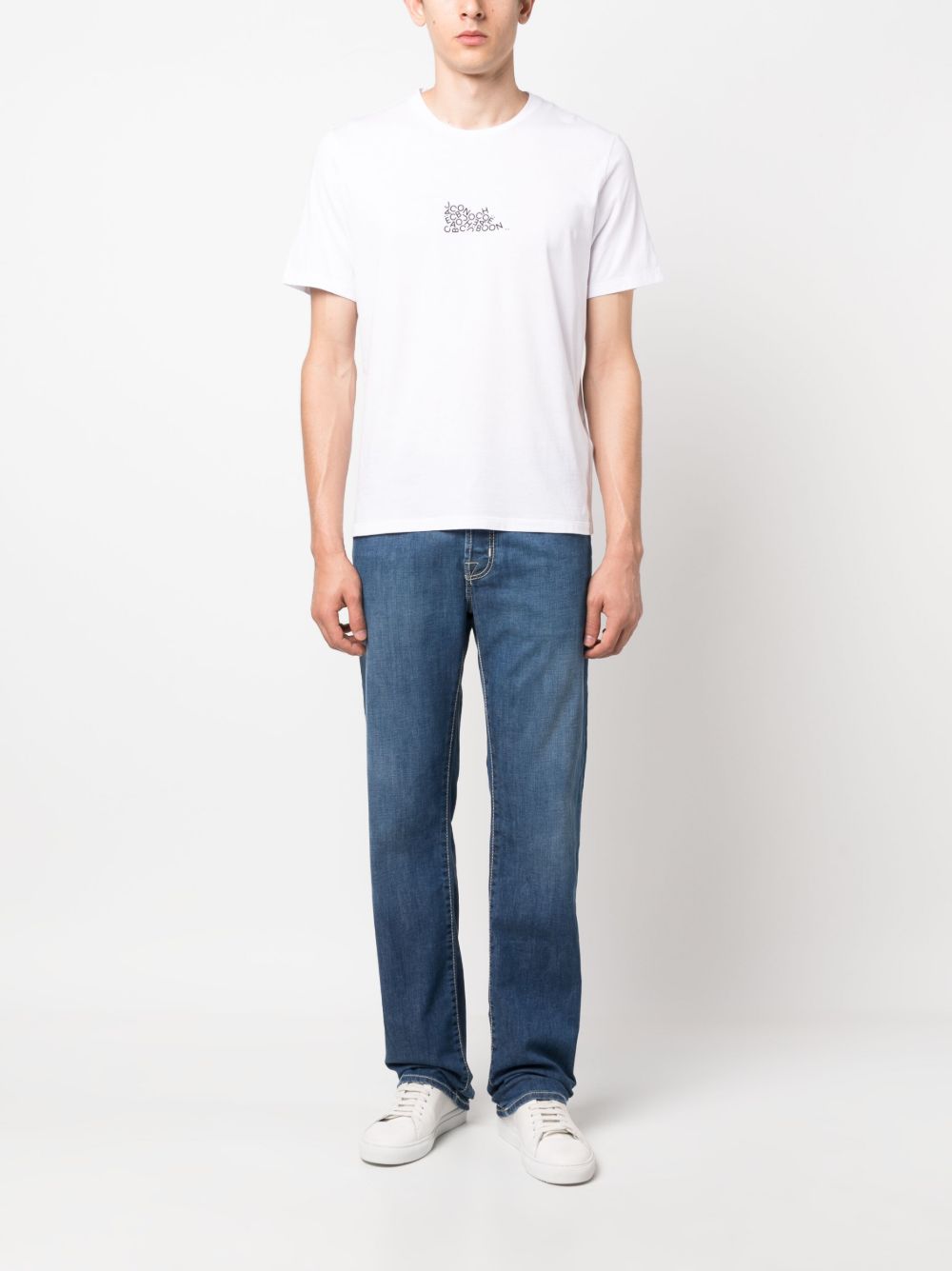 Jacob Cohën logo-embroidered straight-leg Jeans Blue Men Regular & Straight-Leg Jeans Maison-Kitsune
