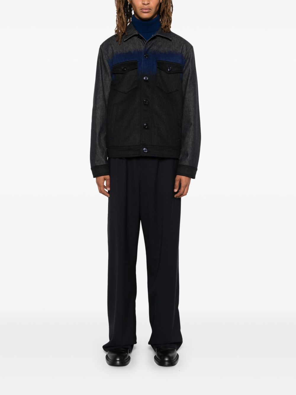 Jacob Cohën ombré-effect Jacket Blue Men Denim Jackets Maison-Kitsune