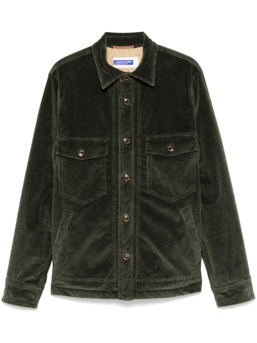 Maison-Kitsune Jacob Cohën Corduroy Shirt Jacket Green Men Shirt Jackets