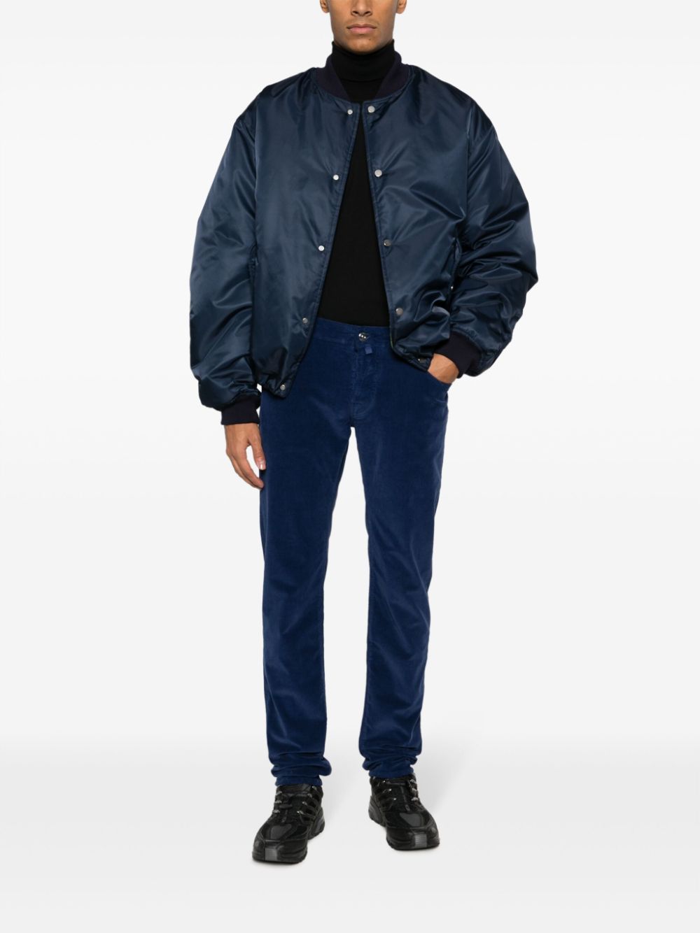 Men Regular-Fit & Straight Leg Pants Maison-Kitsune Jacob Cohën low-rise straight-leg Corduroy Trousers Blue