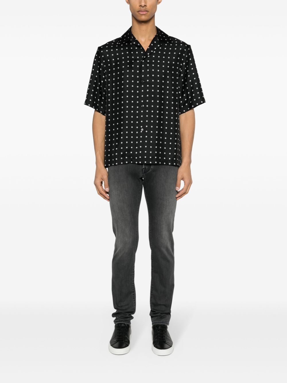 Maison-Kitsune Jacob Cohën Nick mid-rise Slim Jeans Black Men Slim-Fit Jeans
