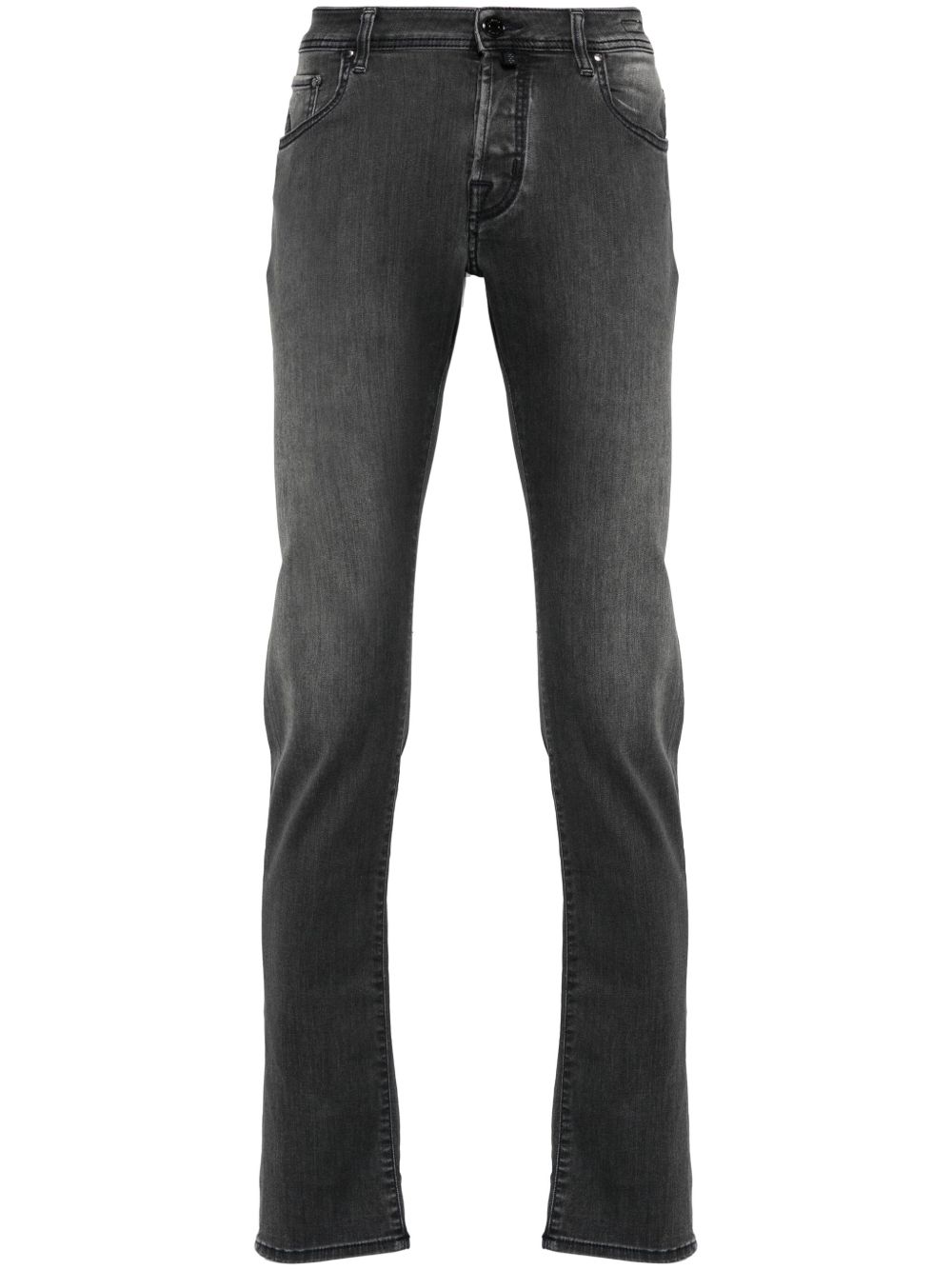 Maison-Kitsune Jacob Cohën Nick mid-rise Slim Jeans Black Men Slim-Fit Jeans