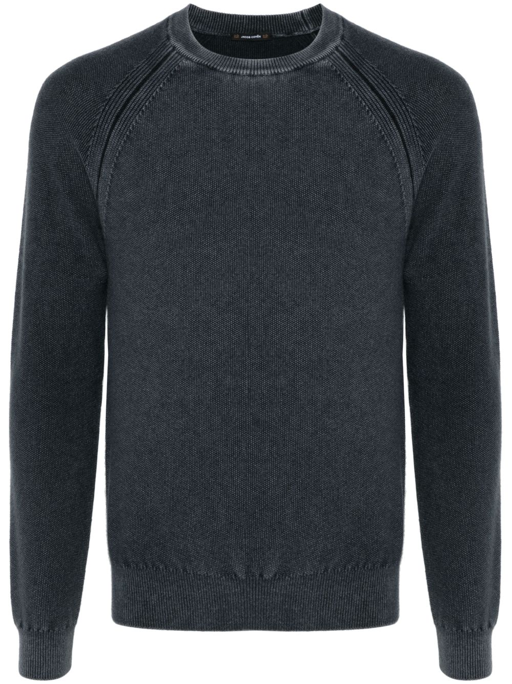 Maison-Kitsune Knitted Sweaters Men Jacob Cohën Cashmere Sweater Blue