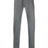 Men Skinny Pants Maison-Kitsune Jacob Cohën slim-fit virgin-wool Trousers Grey