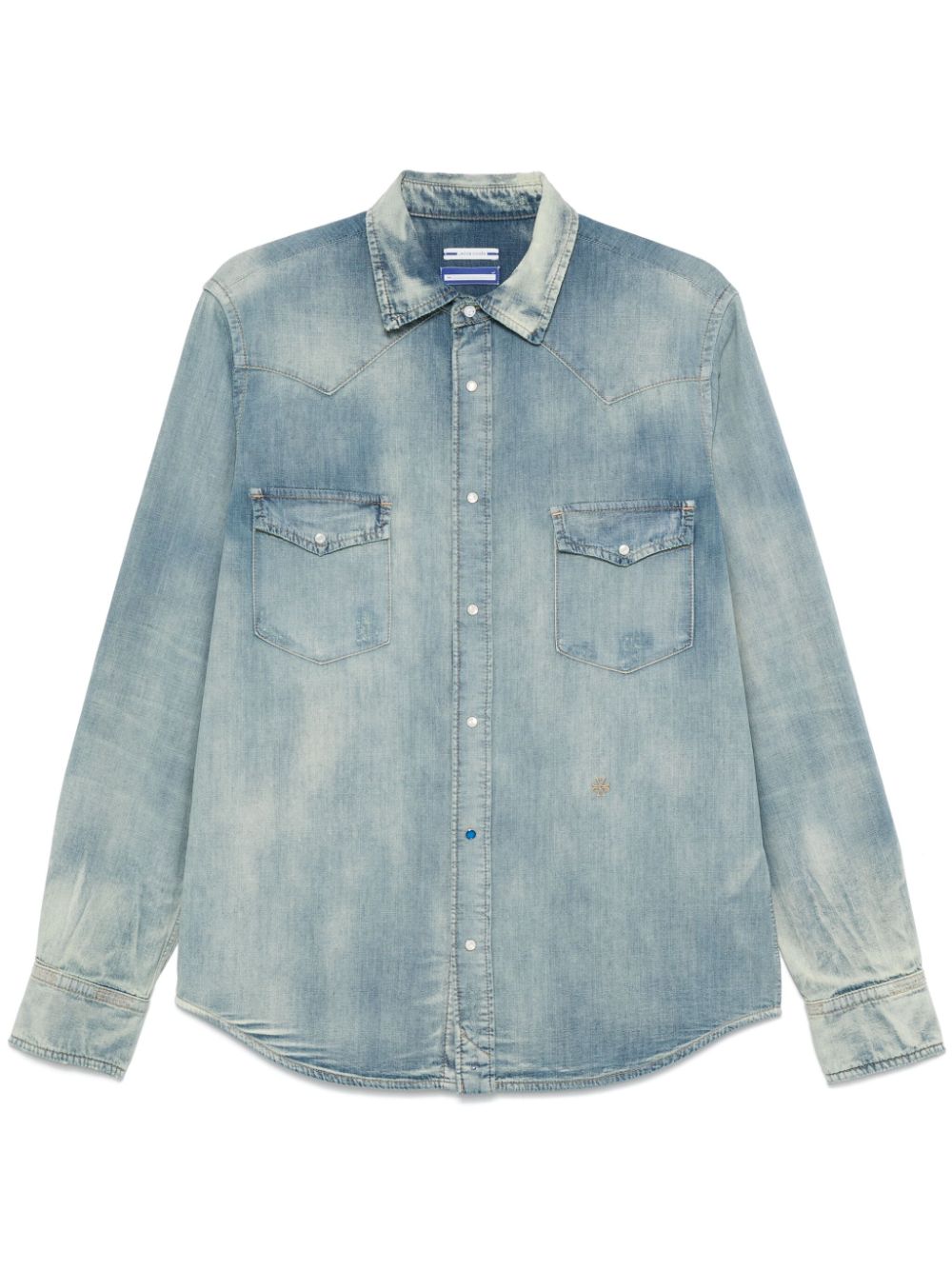 Jacob Cohën Denim Western Shirt Blue Maison-Kitsune Men Shirts