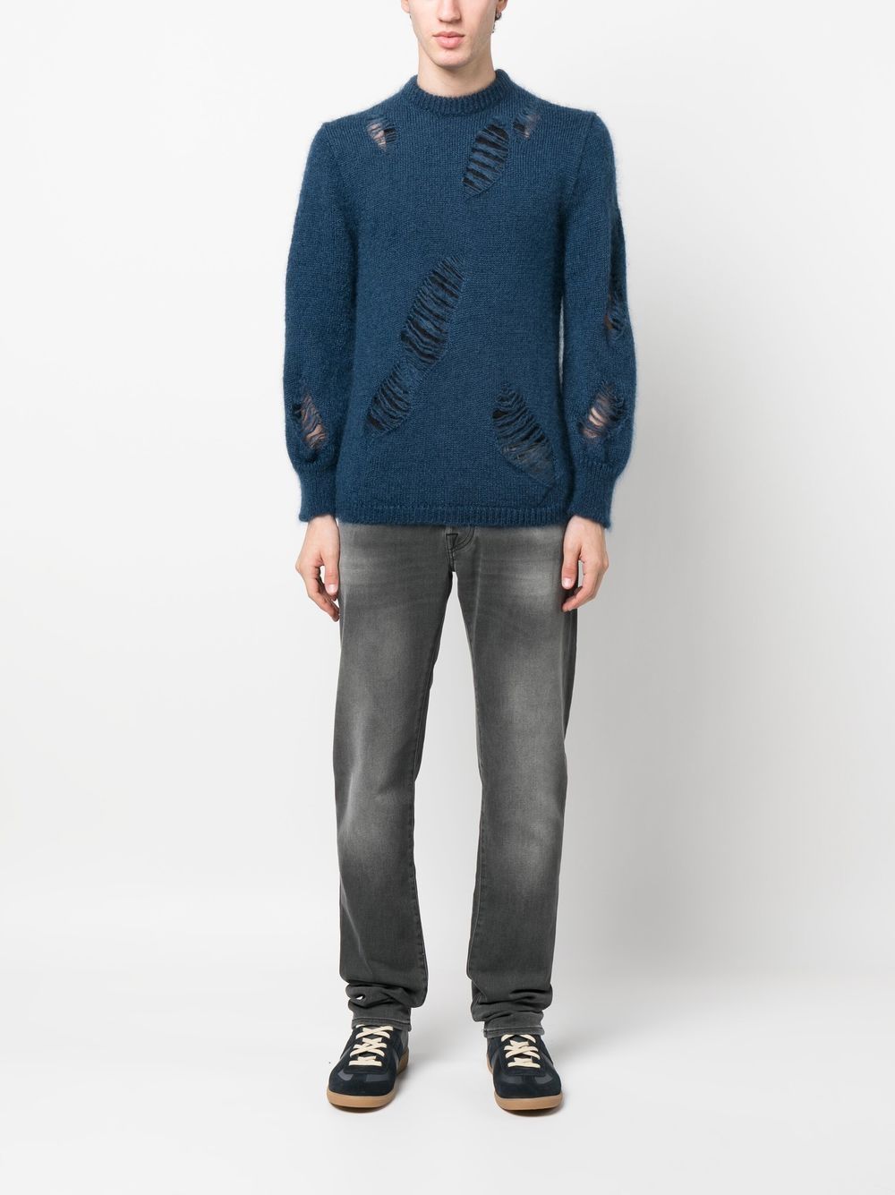 Maison-Kitsune Regular & Straight-Leg Jeans Men Jacob Cohën Stonewashed straight-leg Jeans Grey