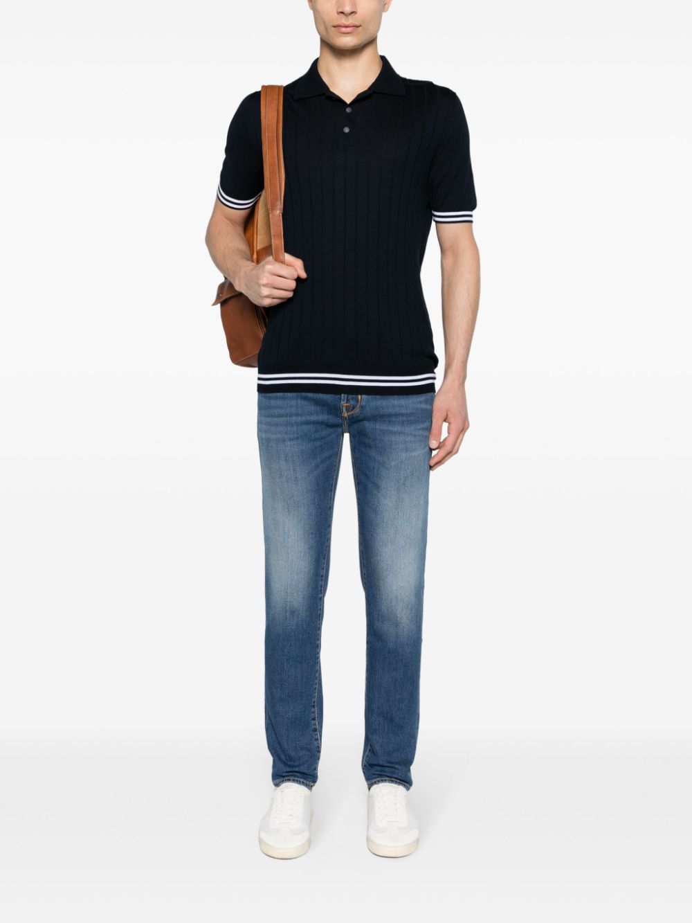 Jacob Cohën Scott mid-rise slim-fit Jeans Blue Maison-Kitsune Men Slim-Fit Jeans