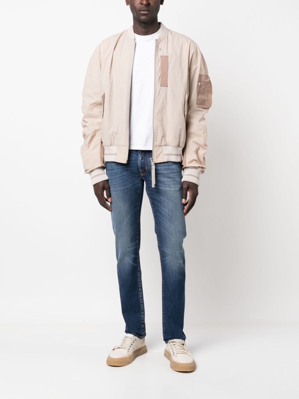 Jacob Cohën embroidered-logo slim-fit Jeans Blue Maison-Kitsune Men Slim-Fit Jeans