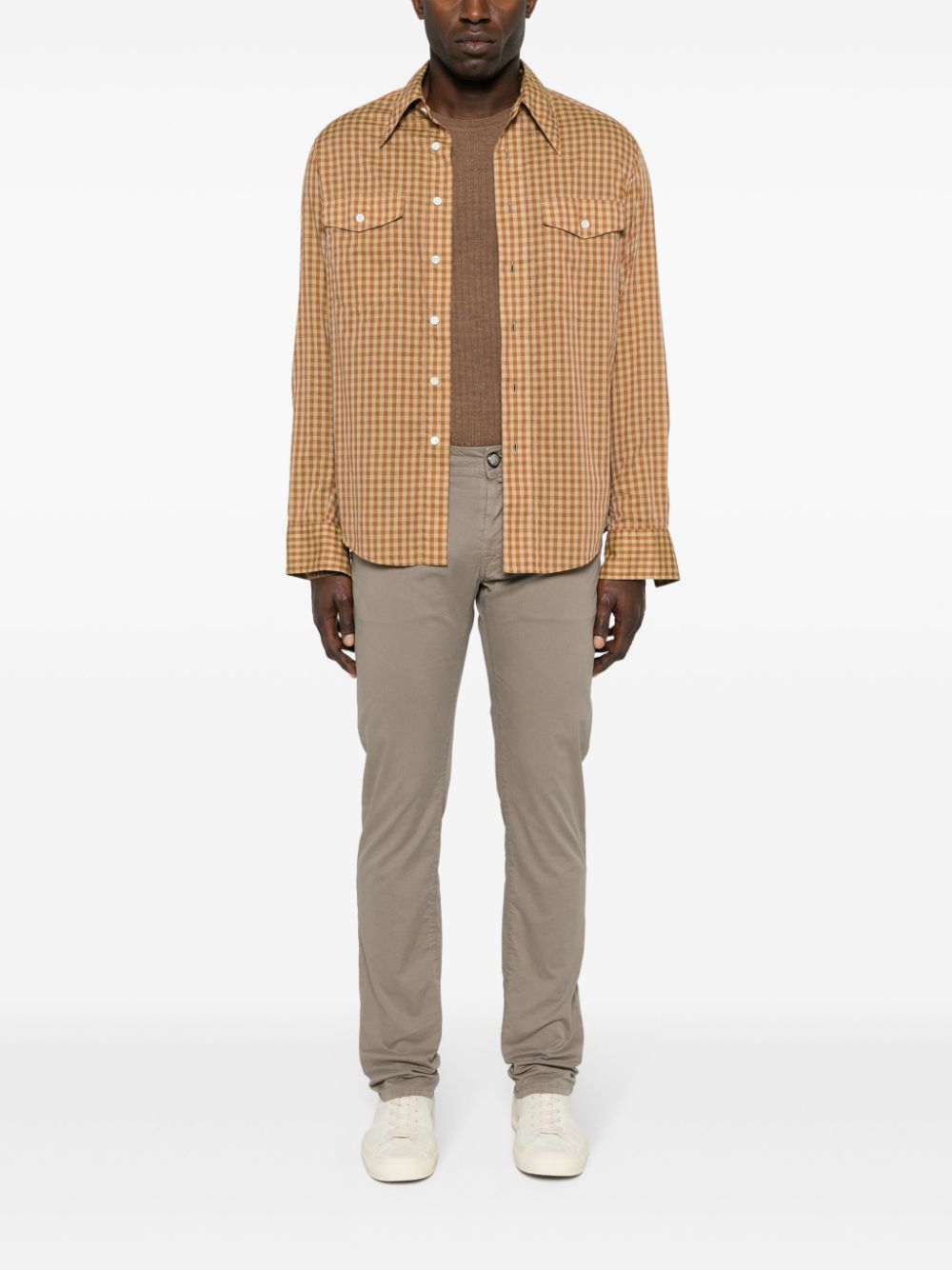 Maison-Kitsune Chinos Men Jacob Cohën Nick slim-cut Trousers Grey