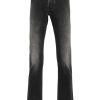 Jacob Cohën scarf-detail Tapered Jeans Black Maison-Kitsune Men Tapered Jeans