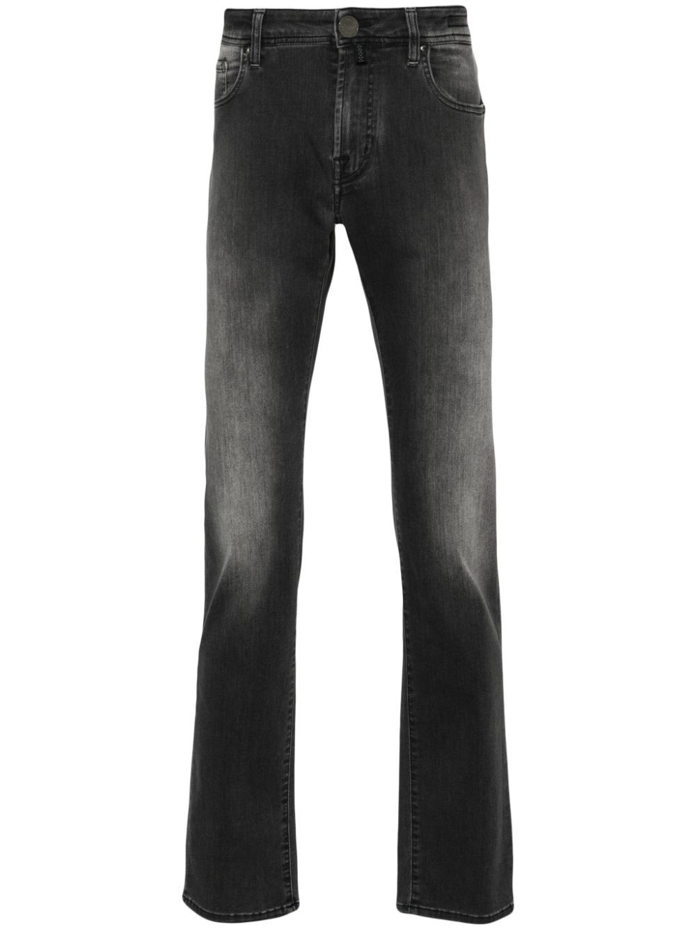 Jacob Cohën scarf-detail Tapered Jeans Black Maison-Kitsune Men Tapered Jeans