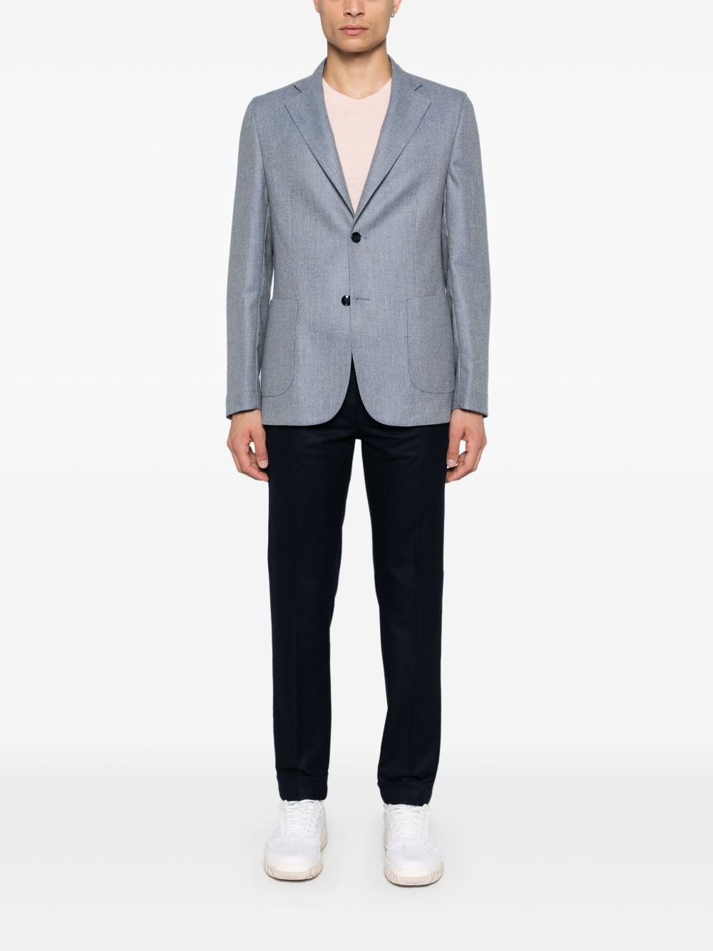 Jacob Cohën Scott Trousers Blue Men Tapered Pants Maison-Kitsune