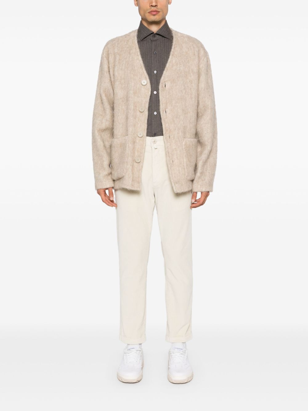 Maison-Kitsune Cropped Pants Men Jacob Cohën Henry Trousers Neutrals