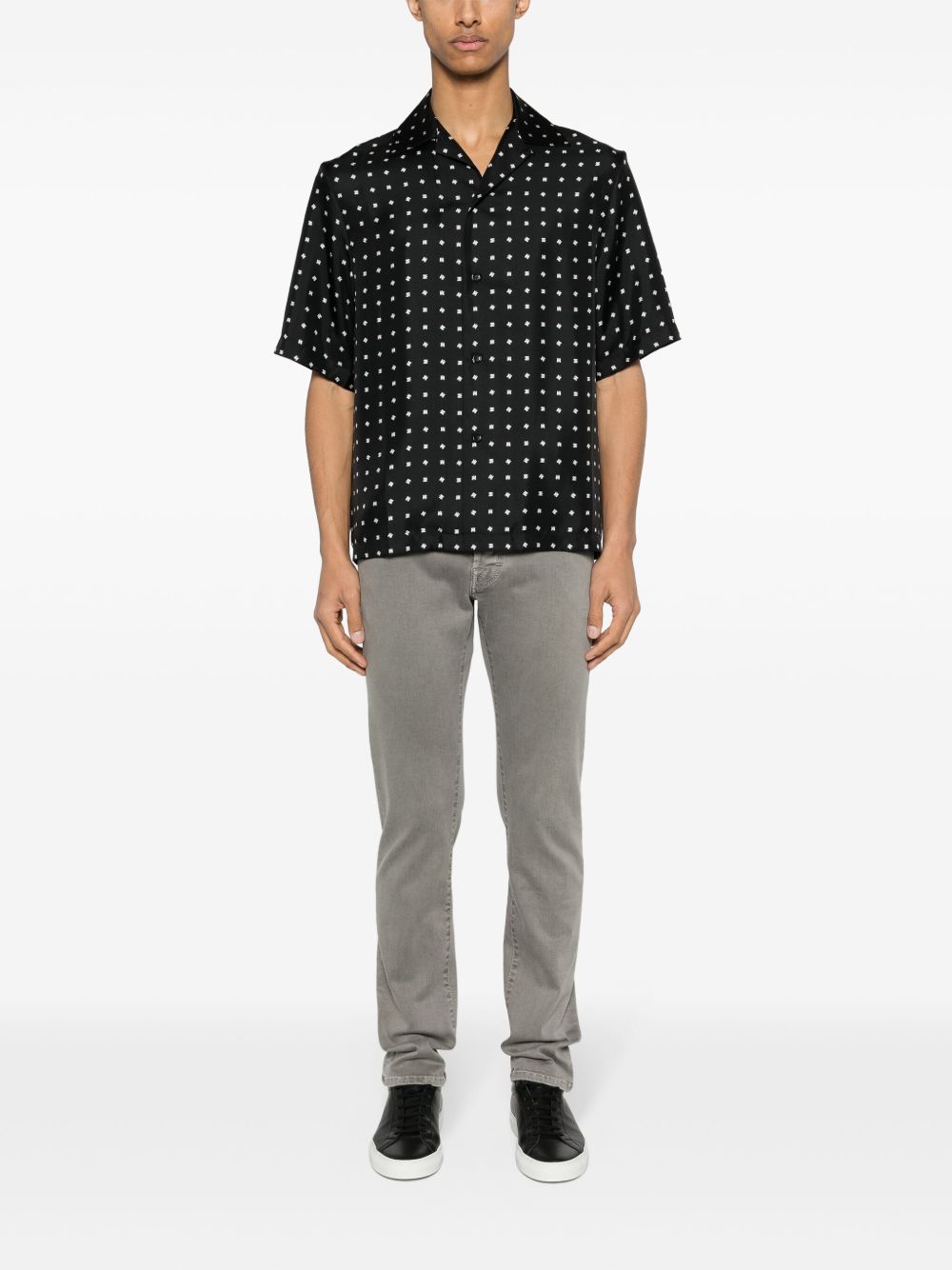 Jacob Cohën Nick mid-rise Slim Jeans Grey Maison-Kitsune Men Slim-Fit Jeans
