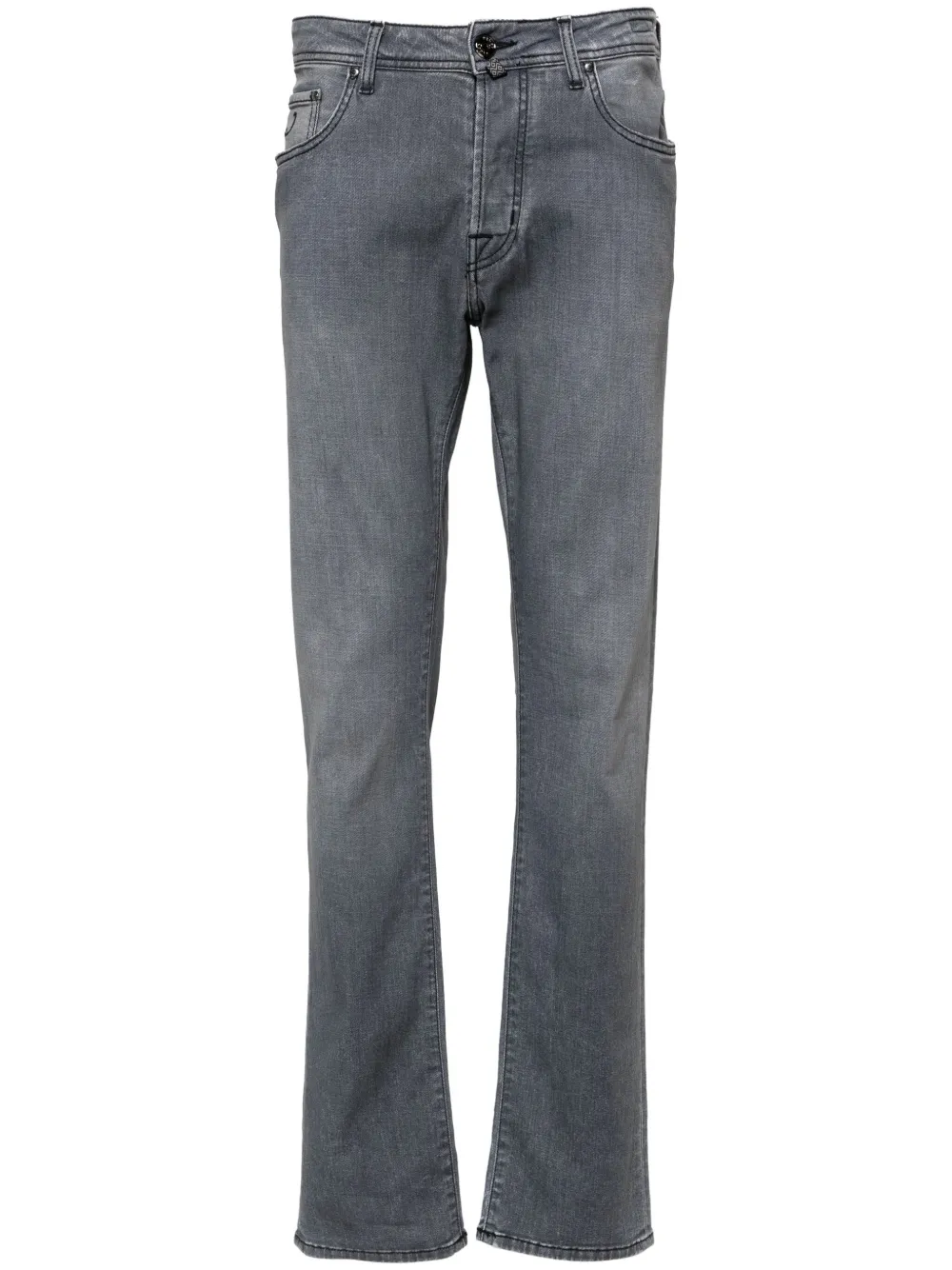 Maison-Kitsune Jacob Cohën Bard mid-rise slim-fit Jeans Grey Men Slim-Fit Jeans