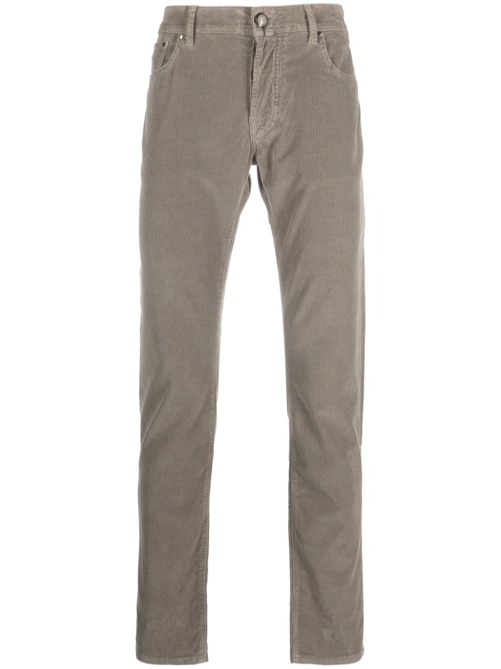 Maison-Kitsune Jacob Cohën Corduroy Tapered Trousers Grey Men Tapered Pants