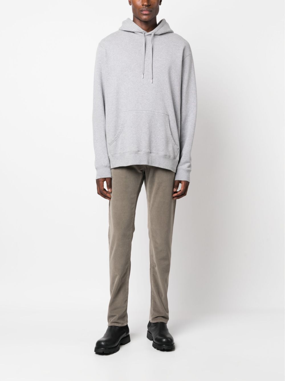 Maison-Kitsune Jacob Cohën Corduroy Tapered Trousers Grey Men Tapered Pants