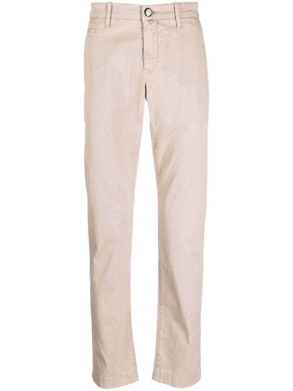 Jacob Cohën logo-patch straight-leg Trousers Neutrals Maison-Kitsune Men Regular-Fit & Straight Leg Pants