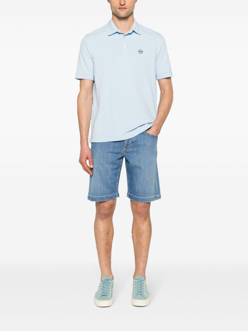 Men Denim Shorts Maison-Kitsune Jacob Cohën mid-rise Denim Shorts Blue