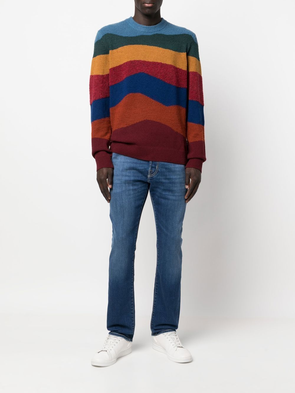 Maison-Kitsune Regular & Straight-Leg Jeans Men Jacob Cohën straight-leg contrast-stitch Jeans Blue