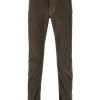 Maison-Kitsune Tapered Pants Men Jacob Cohën slim-fit Cotton Corduroy Trousers Green