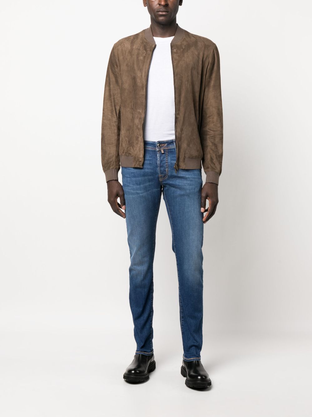 Jacob Cohën slim-cut Leg Jeans Blue Maison-Kitsune Men Slim-Fit Jeans