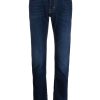 Maison-Kitsune Jacob Cohën contrast-stitching straight-leg Jeans Blue Men Regular & Straight-Leg Jeans