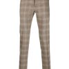 Maison-Kitsune Tapered Pants Men Jacob Cohën plaid-check wool-blend Tapered Trousers Brown